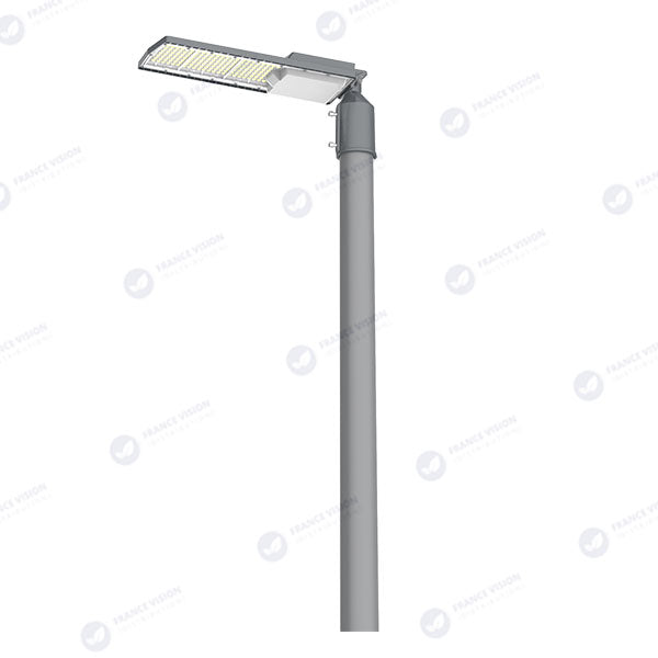 Lampe de rue filaire - Série FLEX V2 - 100 Watts - 13 000 Lumens - 130 Lumens/Watt - IP65 - IK09 - Angle 140x70° - 54 x 17 x 2 cm - 6000k – Angle rotatif ajustable - Tube d'insertion 50/60mm - Garantie 5 ans