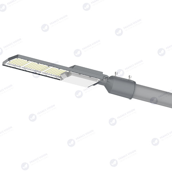 Lampe de rue filaire - Série FLEX V2 - 100 Watts - 13 000 Lumens - 130 Lumens/Watt - IP65 - IK09 - Angle 140x70° - 54 x 17 x 2 cm - 6000k – Angle rotatif ajustable - Tube d'insertion 50/60mm - Garantie 5 ans