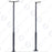 Tête de mât rectangulaire pour 1 / 2 projecteurs - Insertion mât diamètre 80mm - 28 x 13 x 8 cm