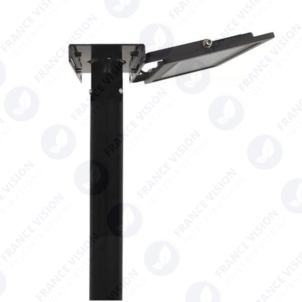 Tête de mât rectangulaire pour 1 / 2 projecteurs - Insertion mât diamètre 80mm - 28 x 13 x 8 cm