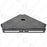 Carton / Lot de 10x Têtes de mât triangulaires pour 1 / 2 / 3 projecteurs - Insertion mât diamètre 80mm - 34 x 34 x 34 x 8 cm