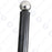 Lot de 5x Mâts / Poteaux pour lampe de rue - Série STANDARD V2 EVO avec TRAPPE - Vis antivol - 4 mètres - Entraxe latéral des trous 200mm - Couleur Noir