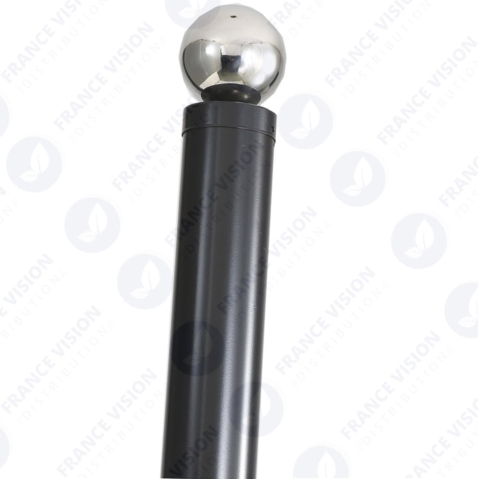 Lot de 5x Mâts / Poteaux pour lampe de rue - Série STANDARD V2 EVO avec TRAPPE - Vis antivol - 4 mètres - Entraxe latéral des trous 200mm - Couleur Noir