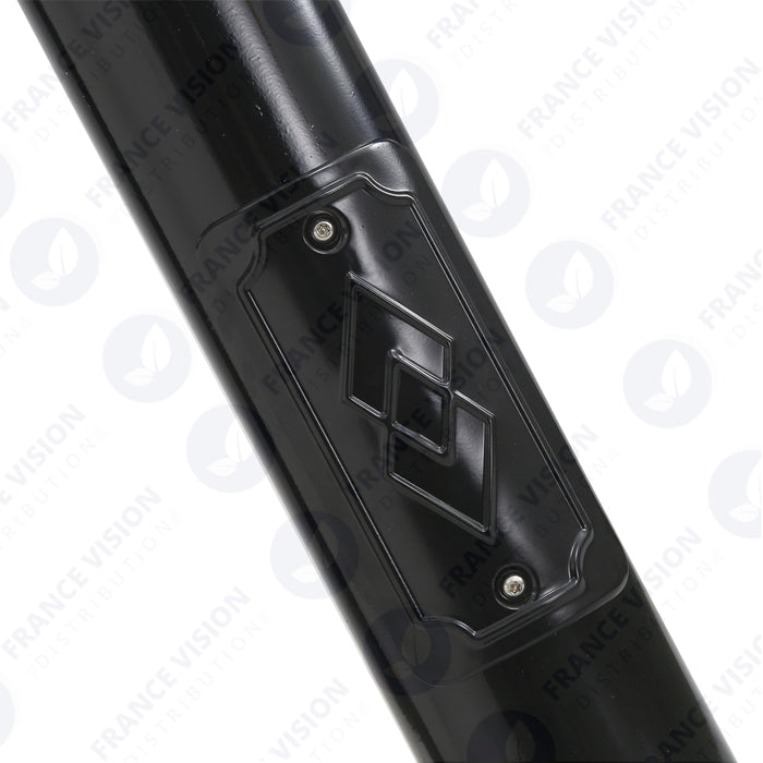 Lot de 5x Mâts / Poteaux pour lampe de rue - Série STANDARD V2 EVO avec TRAPPE - Vis antivol - 4 mètres - Entraxe latéral des trous 200mm - Couleur Noir