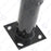 Lot de 5x Mâts / Poteaux pour lampe de rue - Série STANDARD V2 EVO avec TRAPPE - Vis antivol - 4 mètres - Entraxe latéral des trous 200mm - Couleur Noir