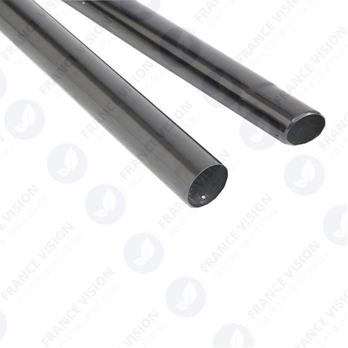 Lot de 5x Mâts / Poteaux pour lampe de rue - Série STANDARD V2 EVO avec TRAPPE - Vis antivol - 5 mètres - Entraxe latéral des trous 200mm - Couleur Noir