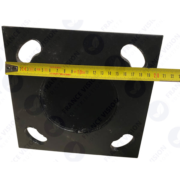 Mât / Poteau pour lampe de rue - Série STANDARD V1 - 3 mètres - Entraxe latéral des trous 160mm - Couleur Noir