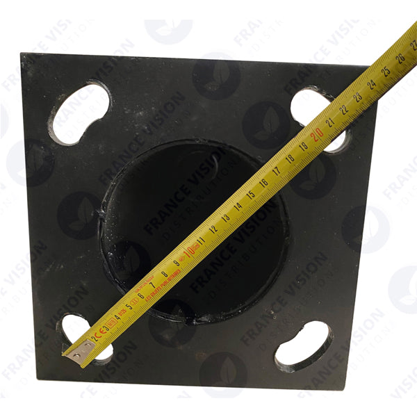 Lot de 5x Mâts / Poteaux pour lampe de rue - Série STANDARD V1 - 5 mètres - Entraxe latéral des trous 160mm - Couleur Noir