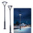 Mât / Poteau pour lampe de rue - Série STANDARD V1 EVO - 3 mètres - Entraxe latéral des trous 200mm - Couleur Noir