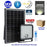 Lot / Carton de 8x Projecteurs LED solaires - Série SECURITY V1 - Rendu lumineux 300 Watts - 4800 lumens - Angle 120° x 60° - IP65 - 4000k - Lampe 20 x 19 x 5 cm - Panneau solaire monocristallin - Détecteur PIR - Télécommande
