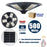 Carton / Lot de 4x Lampes solaires pour extérieur - Série OVNI - Version HERCULE 500 - Rendu lumineux 500 Watts - 2200 lumens – Diamètre tube d'insertion 60 / 76 mm - Avec détecteur de mouvement – Capteur crépusculaire - Avec télécommande - 4000k