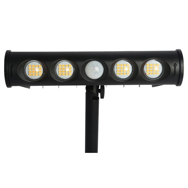 Lot de 12x Projecteurs / Lampes de sécurité solaires LED multifonctionnelles - Série SNIPER – Rendu lumineux 80 Watts - Angle 120° - IP65 - 26 x 21 x 7 cm – Détachable – 7 types d’installations - Avec détecteur de mouvement – Couleur éclairage 6000k