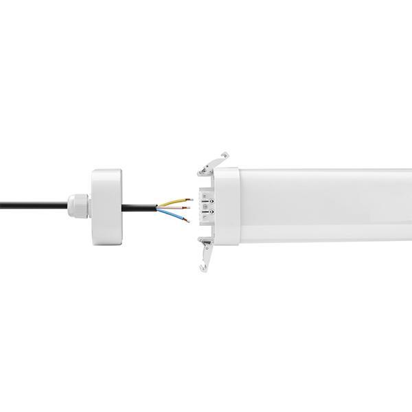 Pack de 6x Réglettes LED étanches connectables - Série EASY-LINK - Version POWER - Puissance ajustable 30 / 40 / 50 / 60 Watts - 8400 Lumens - 140 Lumens/Watt - 150 x 7 x 6 cm - Angle 120° - IP65 - 4000K - Transformateur OSRAM - Garantie 5 ans