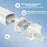 Pack de 6x Réglettes LED étanches connectables - Série EASY-LINK - Version POWER - Puissance ajustable 30 / 40 / 50 / 60 Watts - 8400 Lumens - 140 Lumens/Watt - 150 x 7 x 6 cm - Angle 120° - IP65 - 4000K - Transformateur OSRAM - Garantie 5 ans