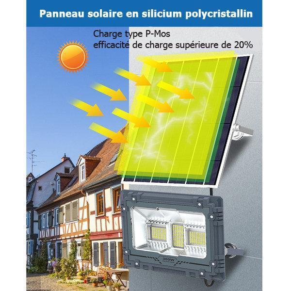 Carton / Lot de 2x Projecteurs LED solaires - Série WARRIOR - 800 Watts - Angle 120° - Lampe 39 x 30 x 8 cm - Panneau solaire 67 x 45 cm - IP67 - Avec télécommande - Dernière génération Solaire - Couleur éclairage 4000K