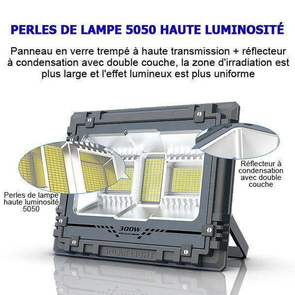 Carton / Lot de 2x Projecteurs LED solaires - Série WARRIOR - 800 Watts - Angle 120° - Lampe 39 x 30 x 8 cm - Panneau solaire 67 x 45 cm - IP67 - Avec télécommande - Dernière génération Solaire - Couleur éclairage 4000K