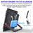 Projecteur LED solaire - Série WARRIOR - 300 Watts - Angle 120° - Lampe 34 x 27 x 7 cm - Panneau solaire 58 x 35 cm - IP67 - Avec télécommande - Dernière génération Solaire - Couleur éclairage 4000K