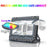 Projecteur LED solaire - Série WARRIOR RGBW (Multicolores + Blanc) - 100 Watts - Angle 120° - Lampe 26 x 20 x 6 cm - IP67 - Avec télécommande - Avec capteur crépusculaire - Bluetooth - Rythme musical