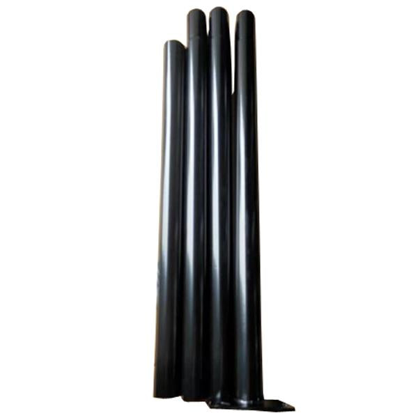 Mât / Poteau pour lampe de rue - Série STANDARD V1 - 3 mètres - Entraxe latéral des trous 160mm - Couleur Noir
