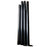 Lot de 5x Mâts / Poteaux pour lampe de rue - Série STANDARD V1 - 4 mètres - Entraxe latéral des trous 160mm - Couleur Noir