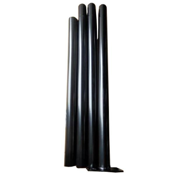 Mât / Poteau pour lampe de rue - Série STANDARD V1 - 5 mètres - Entraxe latéral des trous 160mm - Couleur Noir