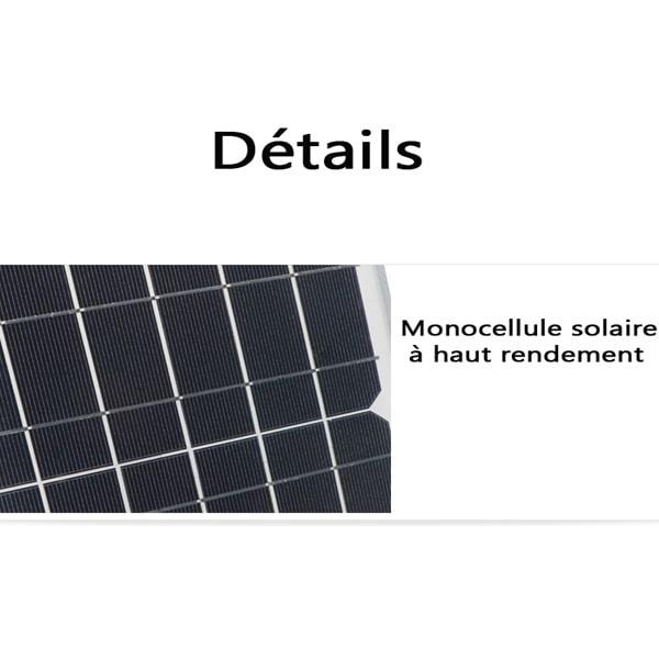 Plafonnier Solaire avec ampoule - Série ILLUMINE - Rendu lumineux 50 Watts - Double couleur d'éclairage 3000K / 6000K - IP65 - Câble 5 mètres - Autonomie 15 heures - Télécommande