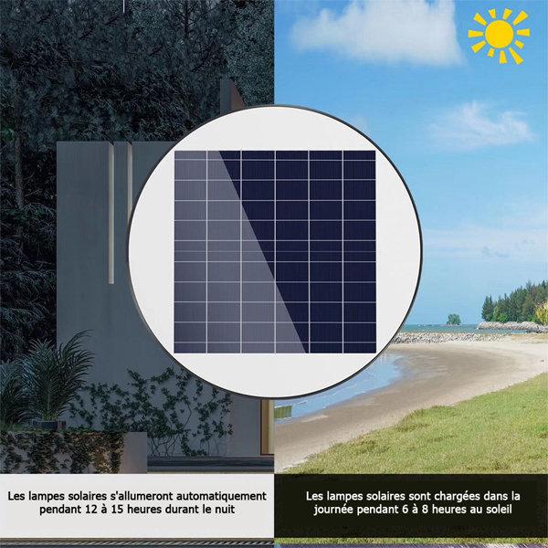 Carton / Lot de 4x Lampes solaires pour extérieur - Série OVNI BASIC - 250 Watts - 1900 lumens - Angle 360° - Diamètre tube d'insertion 80 mm - Avec détecteur de mouvement - Avec télécommande - Contrôleur MPPT - Couleur d'éclairage 3000K