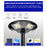 Lampe solaire pour extérieur - Série OVNI BASIC - 250 Watts - 1900 lumens - Angle 360° -  IP65 - Diamètre tube d'insertion 80 mm - Avec détecteur de mouvement - Avec télécommande - Contrôleur MPPT - Couleur d'éclairage 3000K
