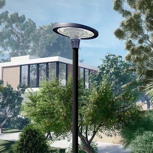 Palette de 14x Lampes LED solaires  - Série OVNI FUTUR - RGBWW - Type UFO - 1200 Watts - 2800 lumens - Panneau Monocristallin - Diamètre tube d'insertion 76 mm - Télécommande - Couleur 3000K / 6000K / RGB