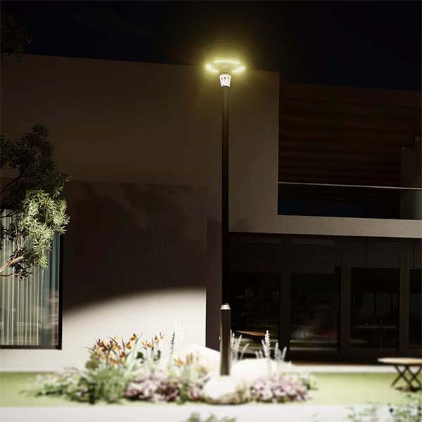 Palette de 14x Lampes LED solaires  - Série OVNI FUTUR - RGBWW - Type UFO - 1200 Watts - 2800 lumens - Panneau Monocristallin - Diamètre tube d'insertion 76 mm - Télécommande - Couleur 3000K / 6000K / RGB