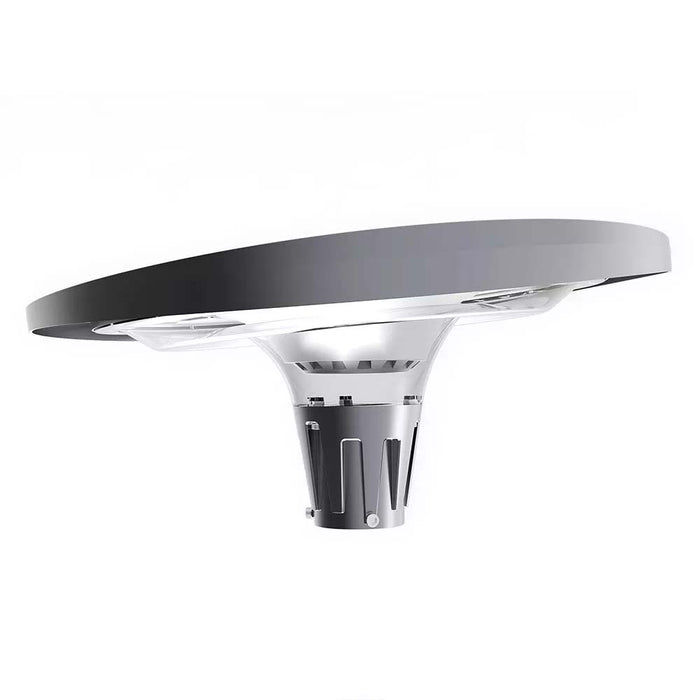 Lampe LED solaire  - Série OVNI FUTUR - RGBWW - Type UFO - 1200 Watts - 2800 lumens - Panneau Monocristallin - Angle 360° - Diamètre tube d'insertion 76 mm - Télécommande - Couleur 3000K / 6000K / RGB