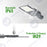 Lampe de rue filaire - Série FLEX V2 - 100 Watts - 13 000 Lumens - 130 Lumens/Watt - IP65 - IK09 - Angle 140x70° - 54 x 17 x 2 cm - 6000k – Angle rotatif ajustable - Tube d'insertion 50/60mm - Garantie 5 ans