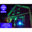 Carton / Lot de 7x Projecteurs LED solaires - Série WARRIOR RGBW (Multicolores + Blanc) - 60 Watts - Angle 120° - Lampe 21 x 17 x 6 cm - IP67 - Avec télécommande - Avec capteur crépusculaire - Bluetooth - Rythme musical