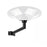 Carton / Lot de 10x  Supports muraux ou de mât pour lampe – Perpendiculaire carré – Diamètre 80mm – Longueur 50cm – Couleur noir