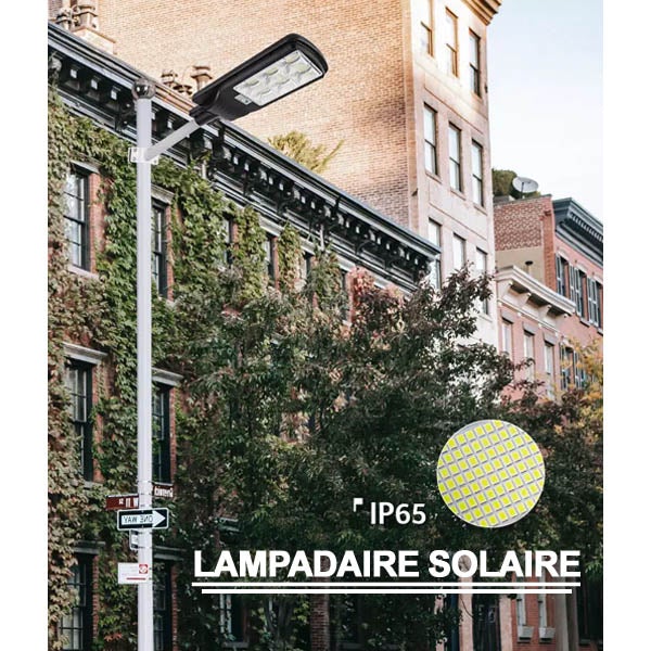 Carton / Lot de 5x Lampes de rue solaires - Série POWER V300 - Rendu lumineux 300 Watts - Angle 120° - 78 × 9 × 27 cm - IP65 - Avec télécommande - Avec détecteur de mouvement - Avec capteur crépusculaire - 6000k - Diamètre tube d’insertion 45 mm