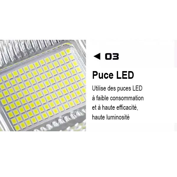 Carton / Lot de 5x Lampes de rue solaires - Série POWER V300 - Rendu lumineux 300 Watts - Angle 120° - 78 × 9 × 27 cm - IP65 - Avec télécommande - Avec détecteur de mouvement - Avec capteur crépusculaire - 6000k - Diamètre tube d’insertion 45 mm