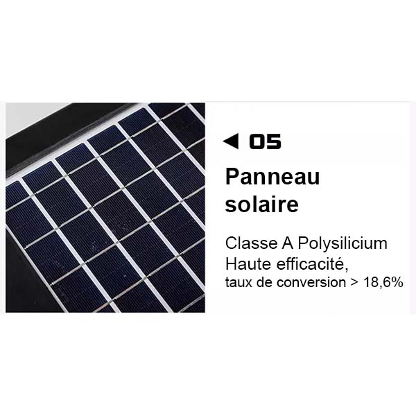 Carton / Lot de 5x Lampes de rue solaires - Série POWER V300 - Rendu lumineux 300 Watts - Angle 120° - 78 × 9 × 27 cm - IP65 - Avec télécommande - Avec détecteur de mouvement - Avec capteur crépusculaire - 6000k - Diamètre tube d’insertion 45 mm