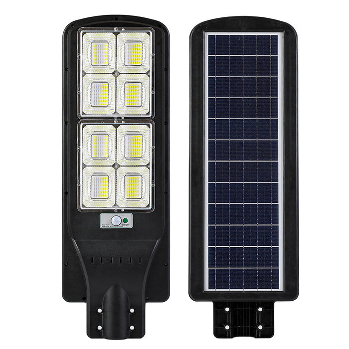Carton / Lot de 5x Lampes de rue solaires - Série POWER V300 - Rendu lumineux 300 Watts - Angle 120° - 78 × 9 × 27 cm - IP65 - Avec télécommande - Avec détecteur de mouvement - Avec capteur crépusculaire - 6000k - Diamètre tube d’insertion 45 mm