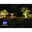 Carton / Lot de 7x Projecteurs LED solaires - Série WARRIOR RGBW (Multicolores + Blanc) - 60 Watts - Angle 120° - Lampe 21 x 17 x 6 cm - IP67 - Avec télécommande - Avec capteur crépusculaire - Bluetooth - Rythme musical
