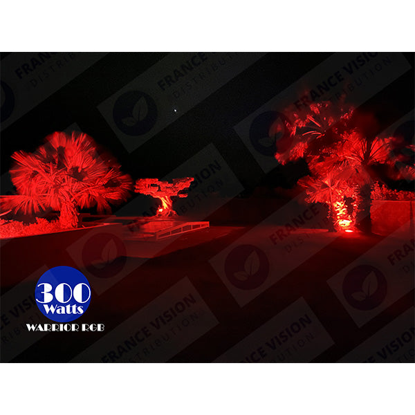 Carton / Lot de 7x Projecteurs LED solaires - Série WARRIOR RGBW (Multicolores + Blanc) - 60 Watts - Angle 120° - Lampe 21 x 17 x 6 cm - IP67 - Avec télécommande - Avec capteur crépusculaire - Bluetooth - Rythme musical