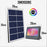 Carton / Lot de 7x Projecteurs LED solaires - Série WARRIOR RGBW (Multicolores + Blanc) - 60 Watts - Angle 120° - Lampe 21 x 17 x 6 cm - IP67 - Avec télécommande - Avec capteur crépusculaire - Bluetooth - Rythme musical