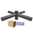 Carton / Lot de 10x Quadruples têtes de mât perpendiculaire - Insertion mât diamètre 80mm / Support 60mm