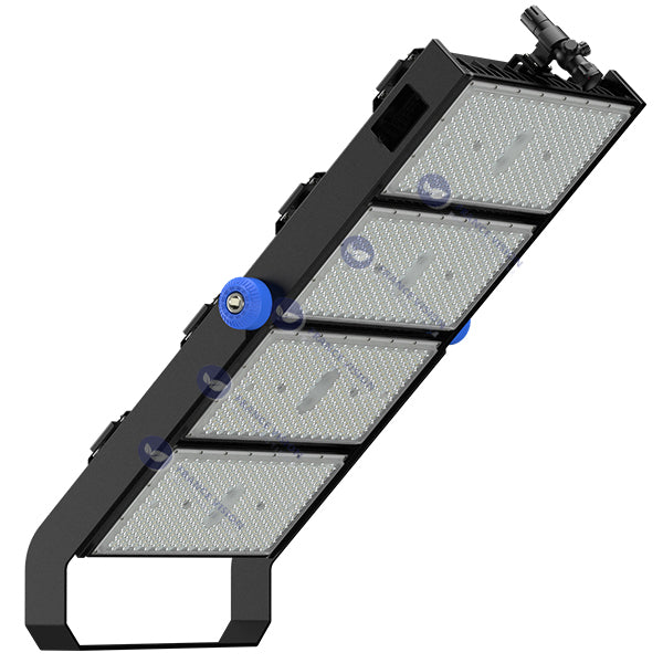 Projecteur haute puissance LED de stade - Série EXCEPTION - 1000 Watts - 150 000 Lumens - 150 Lumens/Watt - Angle 15°/30°/45°/60°/90°/120° au choix - 46 x 88 x 18 cm - IP66 - IK08 - 2700k à 6500k - Transformateur Meanwell- Garantie 5 ans