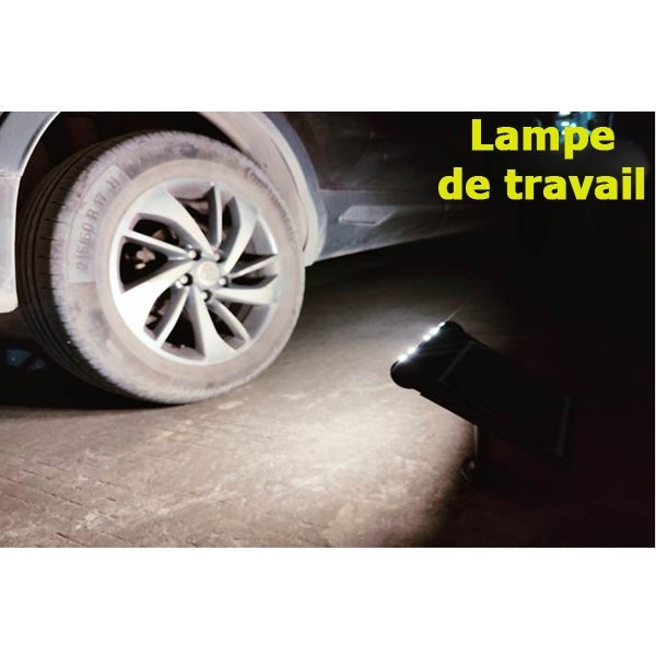 Projecteur / Lampe de sécurité solaire LED multifonctionnelle - Série SNIPER – Rendu lumineux 80 Watts - Angle 120° - IP65 - 26 x 21 x 7 cm – Détachable – 7 types d’installations - Avec détecteur de mouvement – Couleur éclairage 6000k