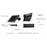 Lot de 12x Projecteurs / Lampes de sécurité solaires LED multifonctionnelles - Série SNIPER – Rendu lumineux 80 Watts - Angle 120° - IP65 - 26 x 21 x 7 cm – Détachable – 7 types d’installations - Avec détecteur de mouvement – Couleur éclairage 6000k