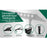 Projecteur / Lampe de sécurité solaire LED multifonctionnelle - Série SNIPER – Rendu lumineux 80 Watts - Angle 120° - IP65 - 26 x 21 x 7 cm – Détachable – 7 types d’installations - Avec détecteur de mouvement – Couleur éclairage 6000k